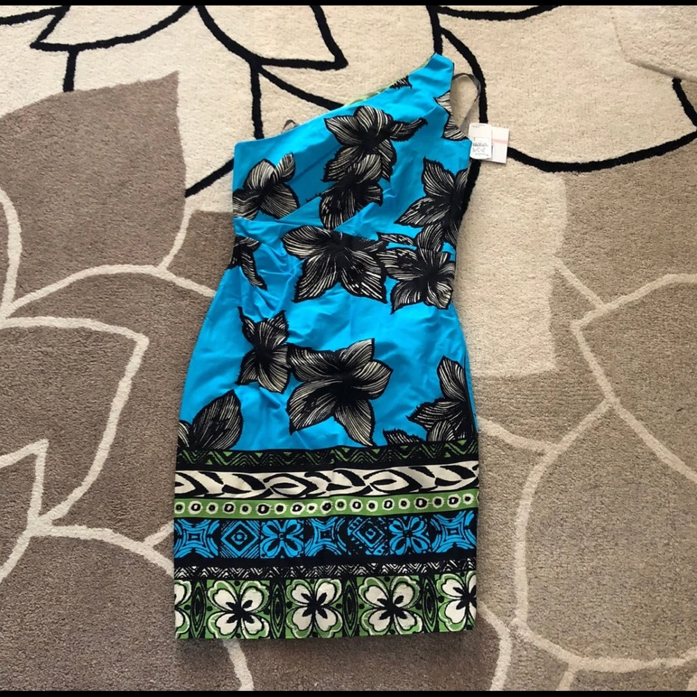 New Muse Hawaiian Tribal Floral Print Dress 2